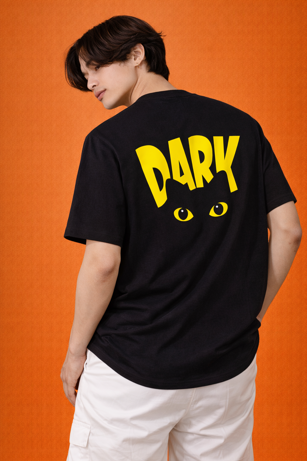 Dark Cat Eyes | Graphic Print | Oversized T-Shirt | Men