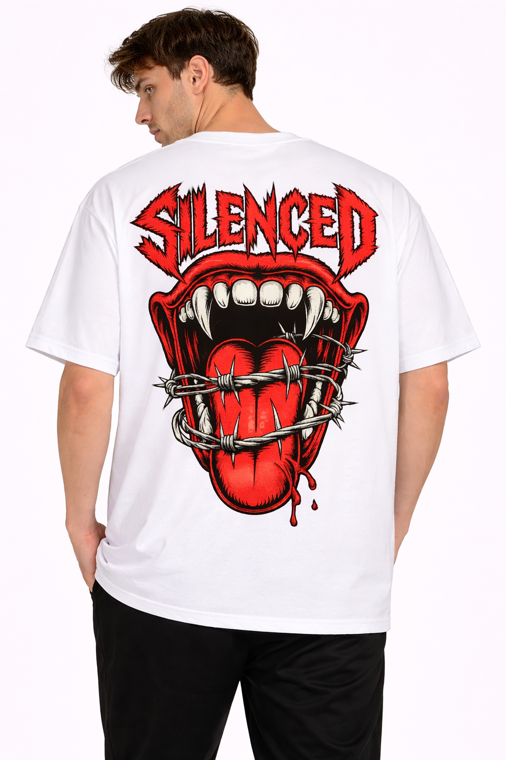 Barbed Wire Mouth | Oversized T-Shirt