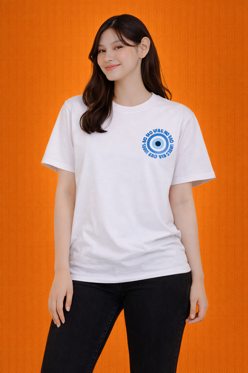 Evil Eye | White Oversized T-Shirt | Women