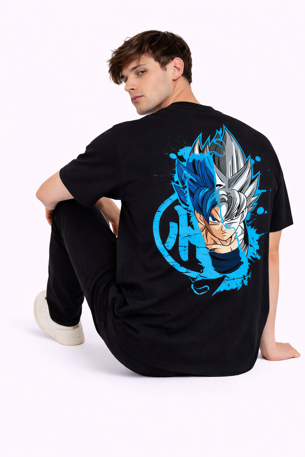 Blue Aura Anime | Oversized T-Shirt