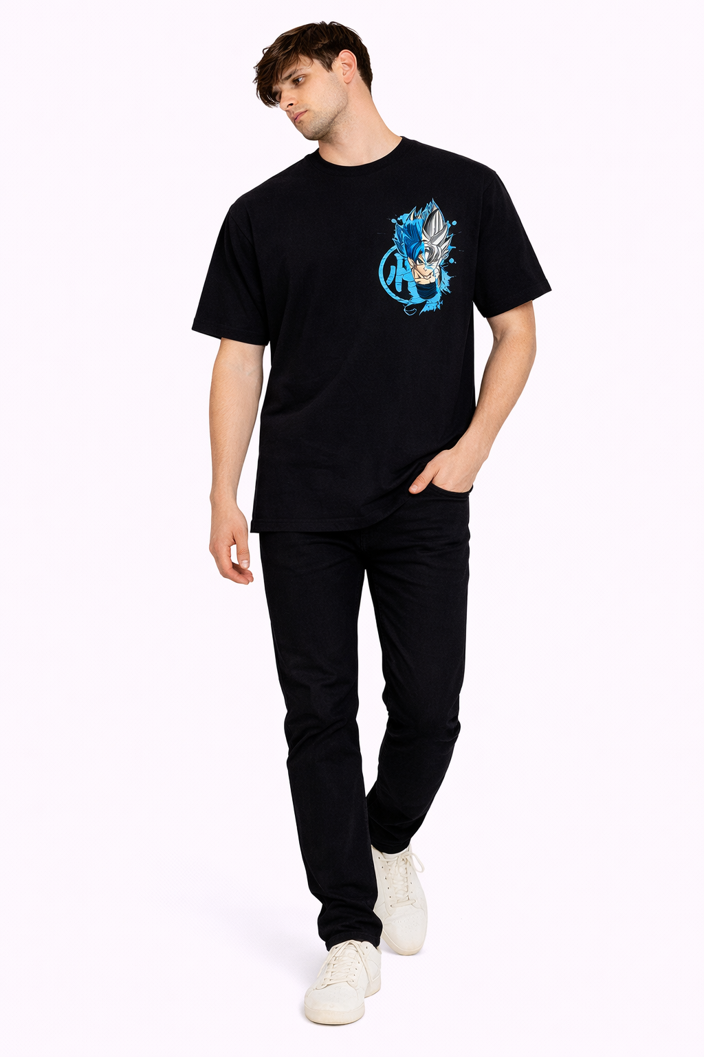 Blue Aura Anime | Oversized T-Shirt