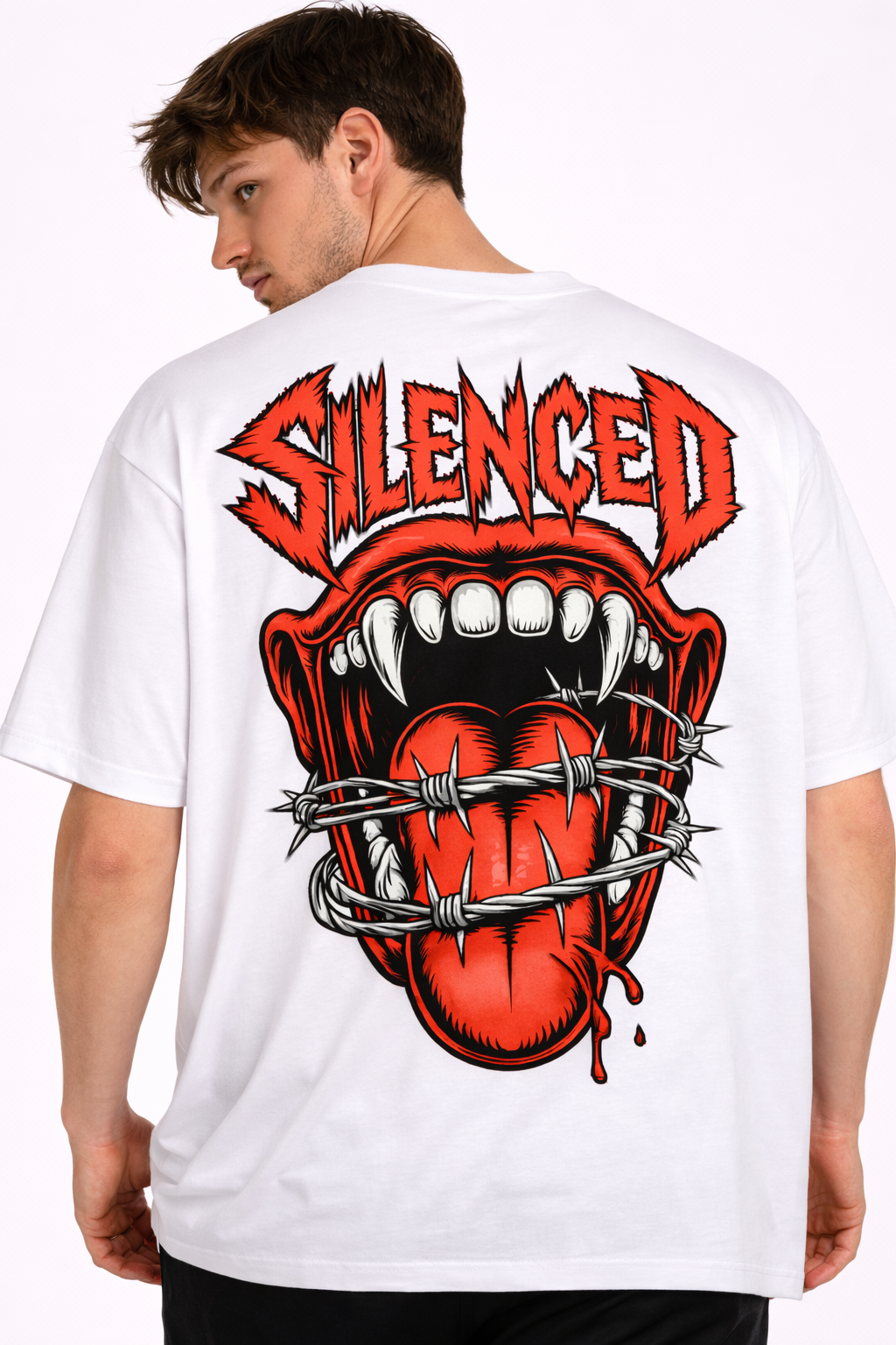 Barbed Wire Mouth | Oversized T-Shirt