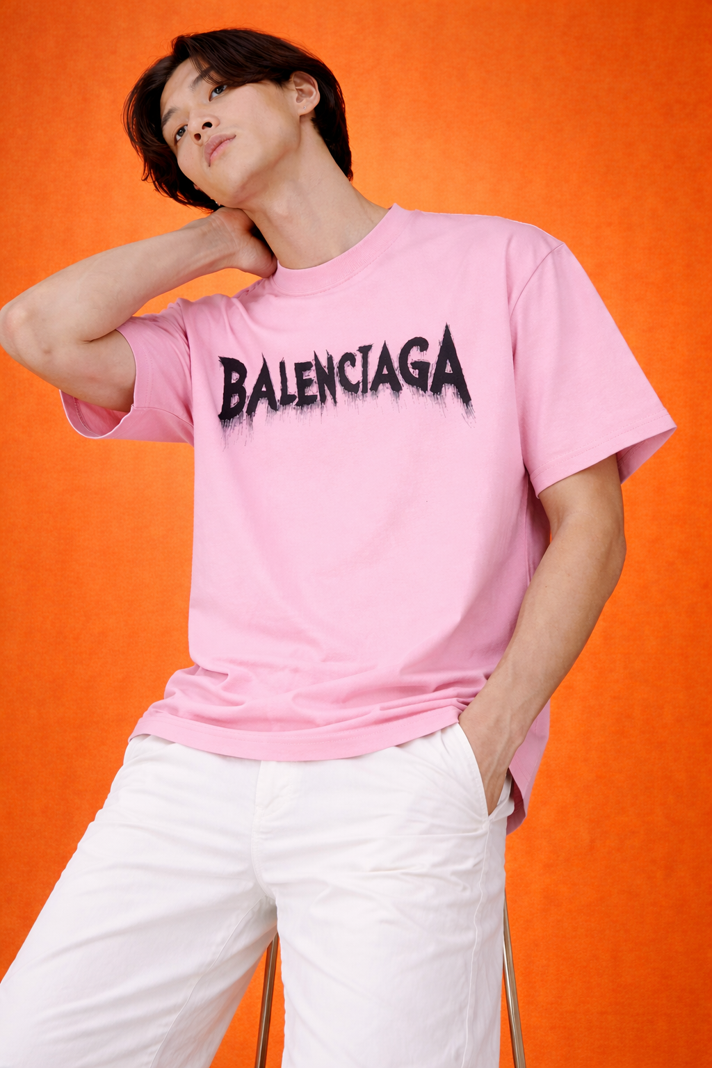 Gothic Logo Print | Oversized T-Shirt | Men