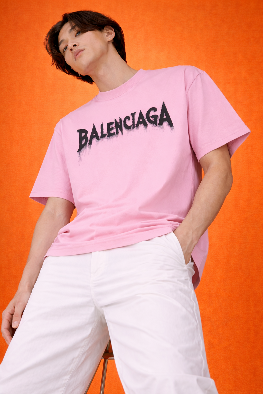 Gothic Logo Print | Oversized T-Shirt | Men