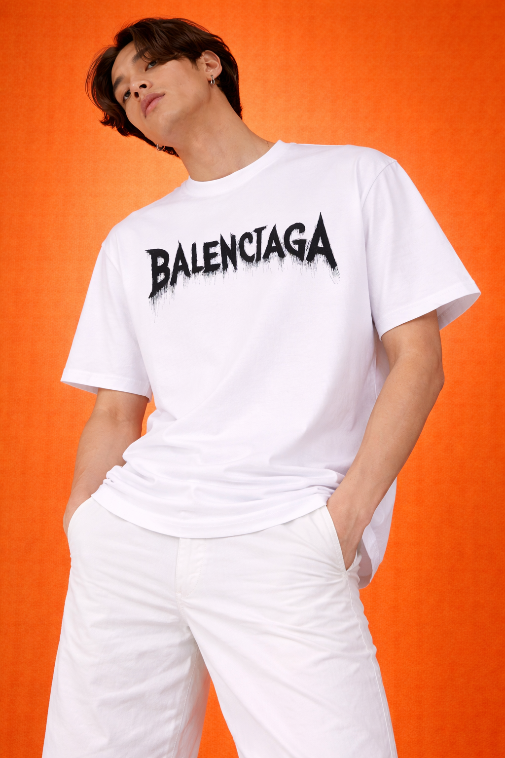 Gothic Logo Print | Oversized T-Shirt | Men