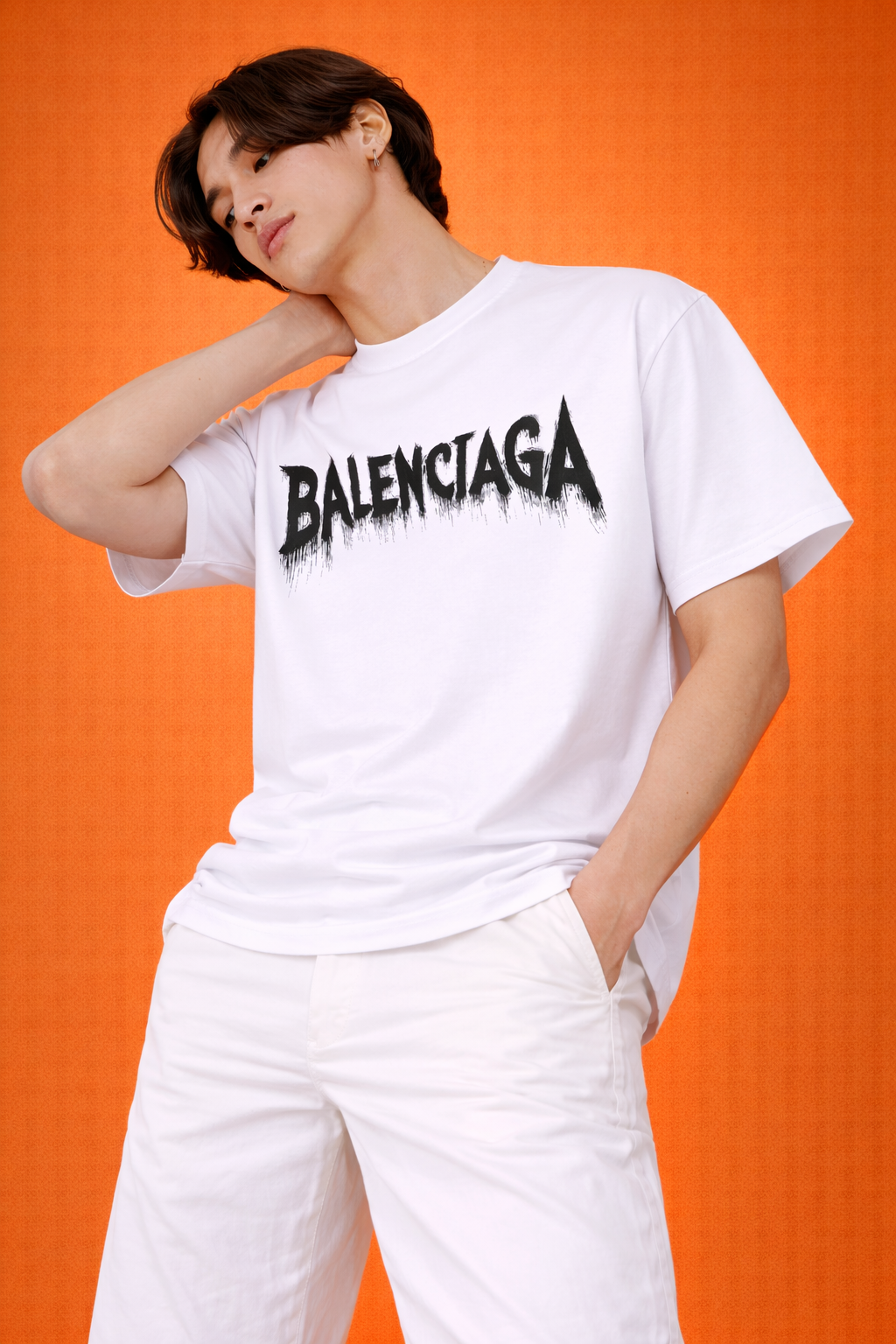 Gothic Logo Print | Oversized T-Shirt | Men