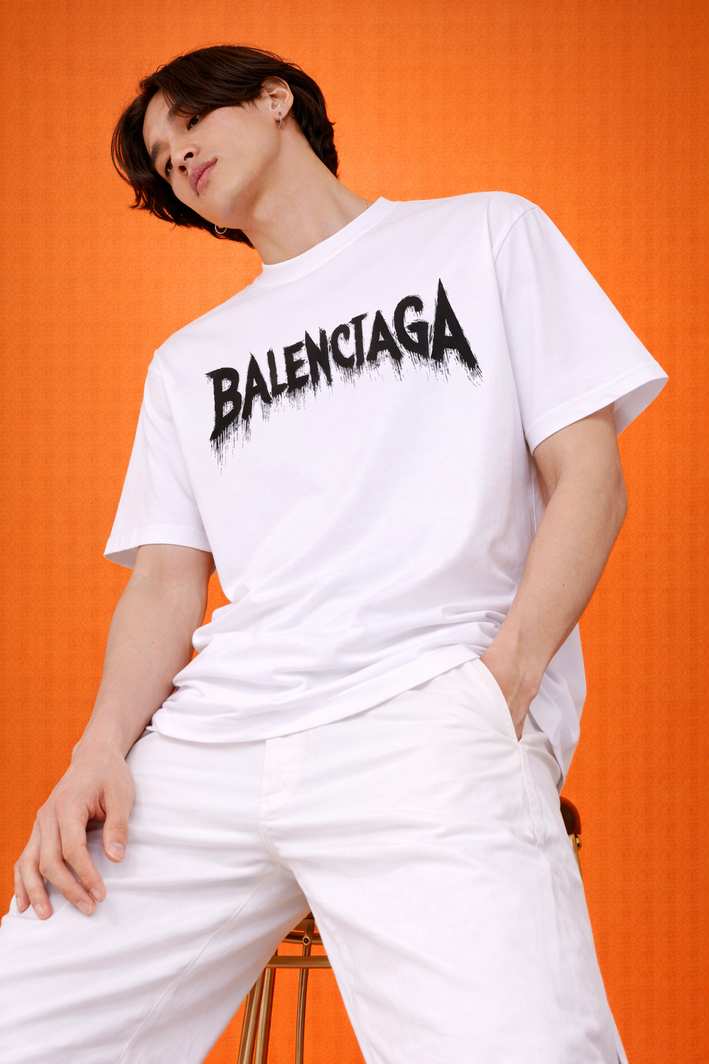 Gothic Logo Print | Oversized T-Shirt | Men