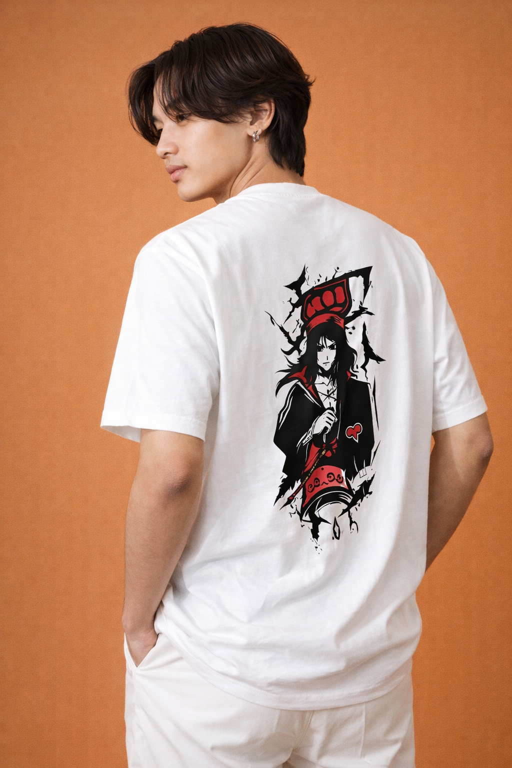 Anime Shadow Warrior | Back Print Oversized T-Shirt | Men