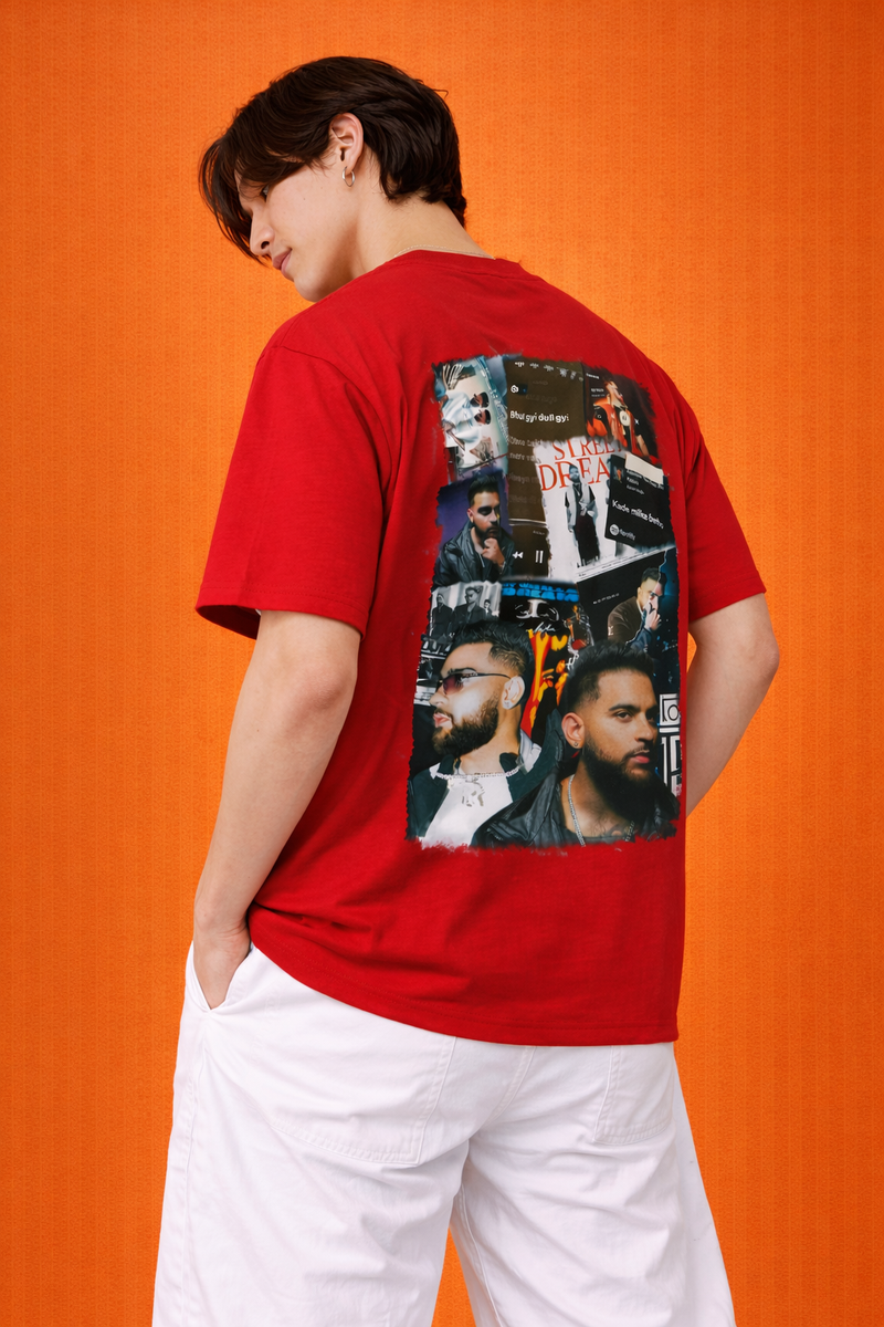 Karan Aujla Music concert | Print Oversized T-Shirt | Men