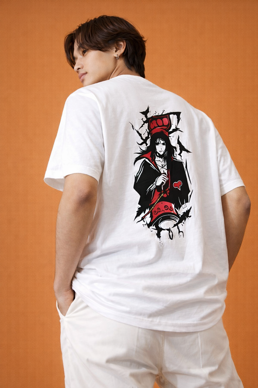 Anime Shadow Warrior | Back Print Oversized T-Shirt | Men
