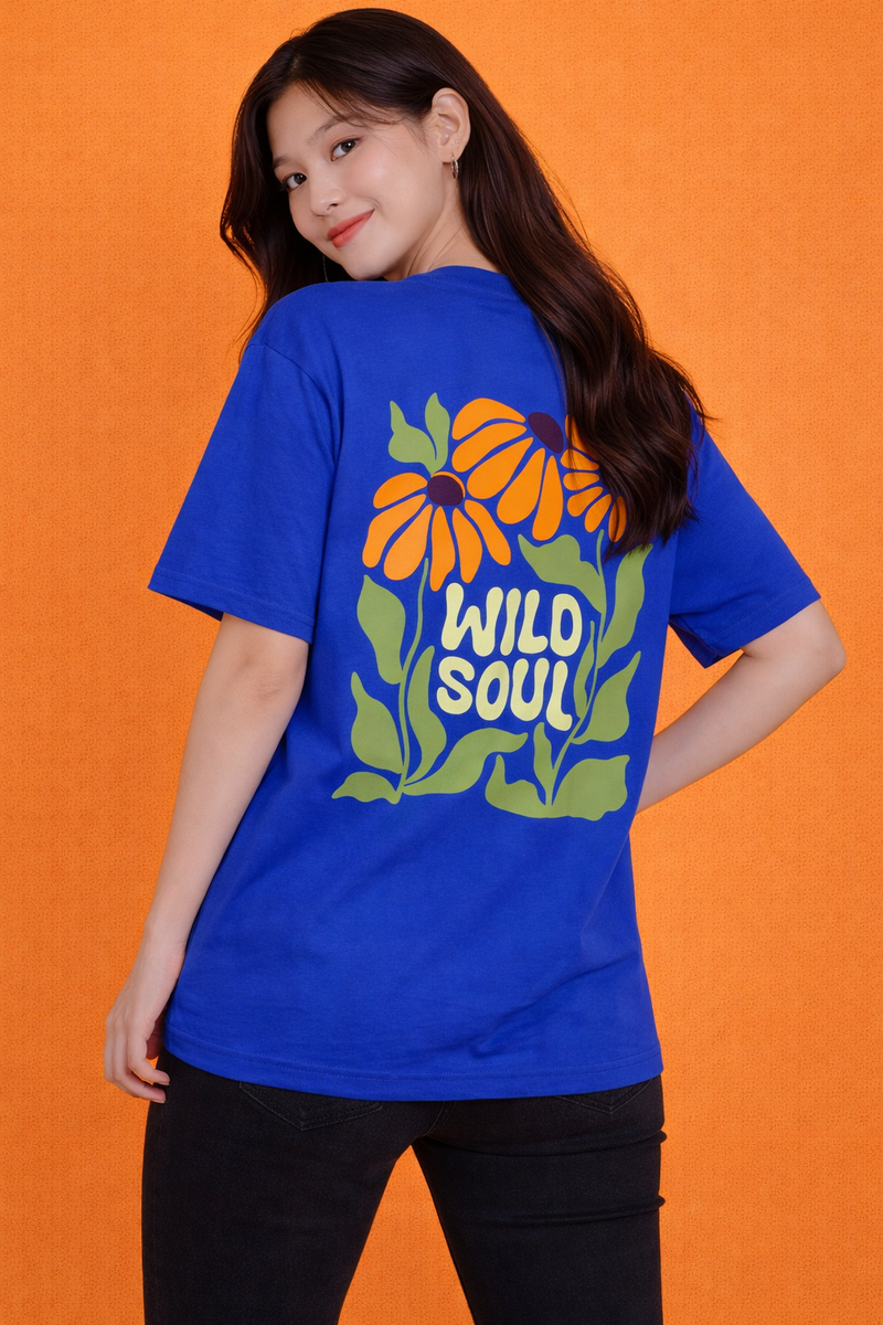 Wild Soul Floral | Back Graphic Print | Oversized T-Shirt | Women