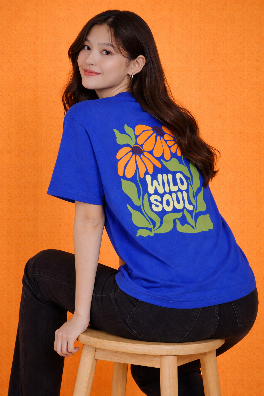 Wild Soul Floral | Back Graphic Print | Oversized T-Shirt | Women