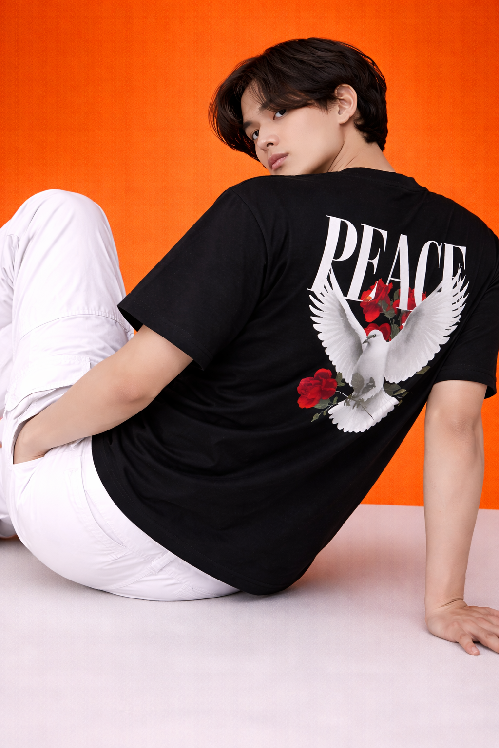 Dove & Roses Peace | Oversized T-Shirt| Men