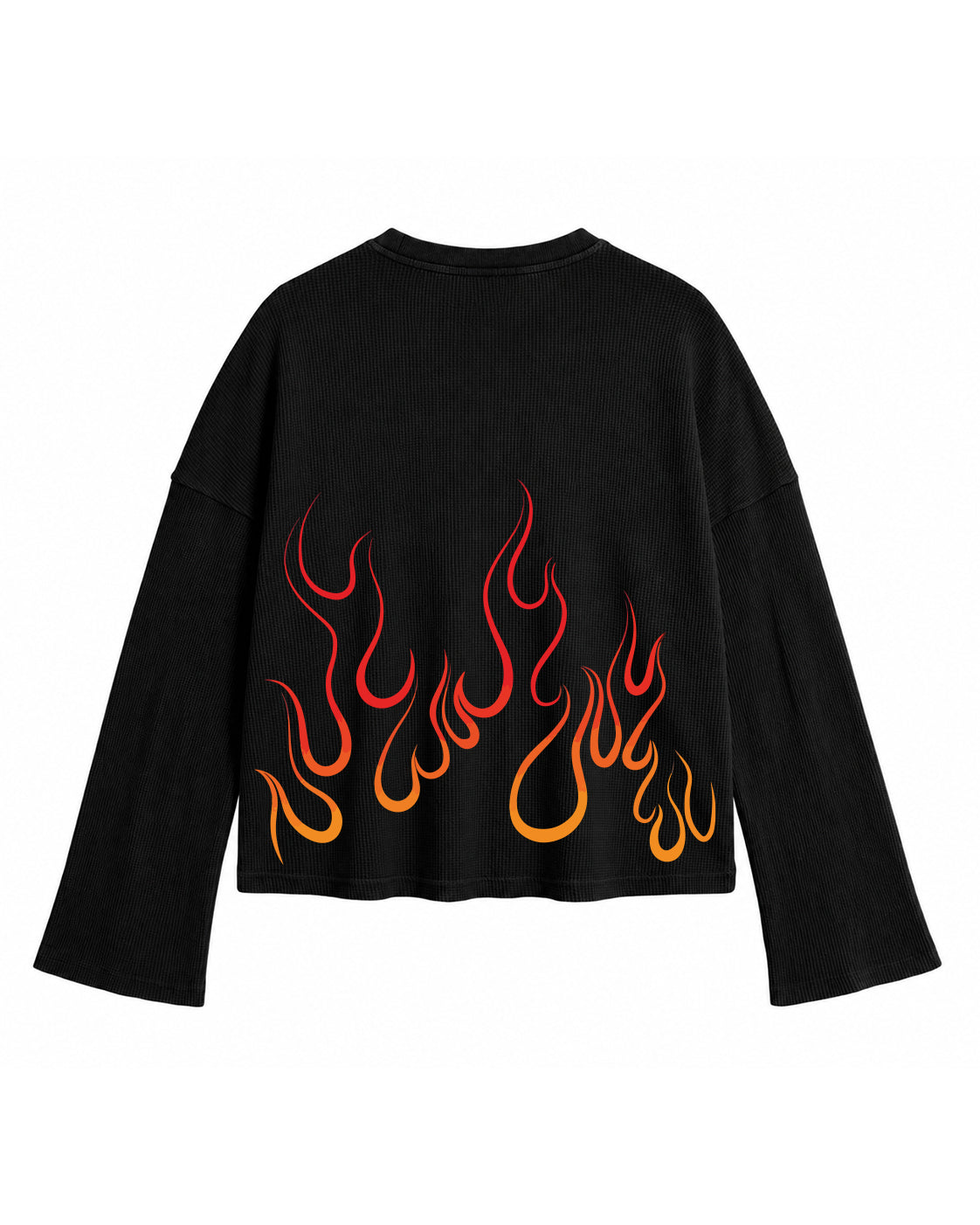 AURA Flame Waffle Knit Oversized Tee