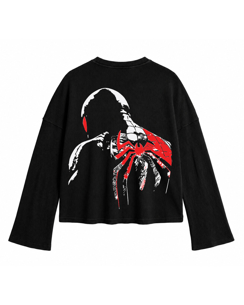 Spider Waffle Knit Oversized Tee