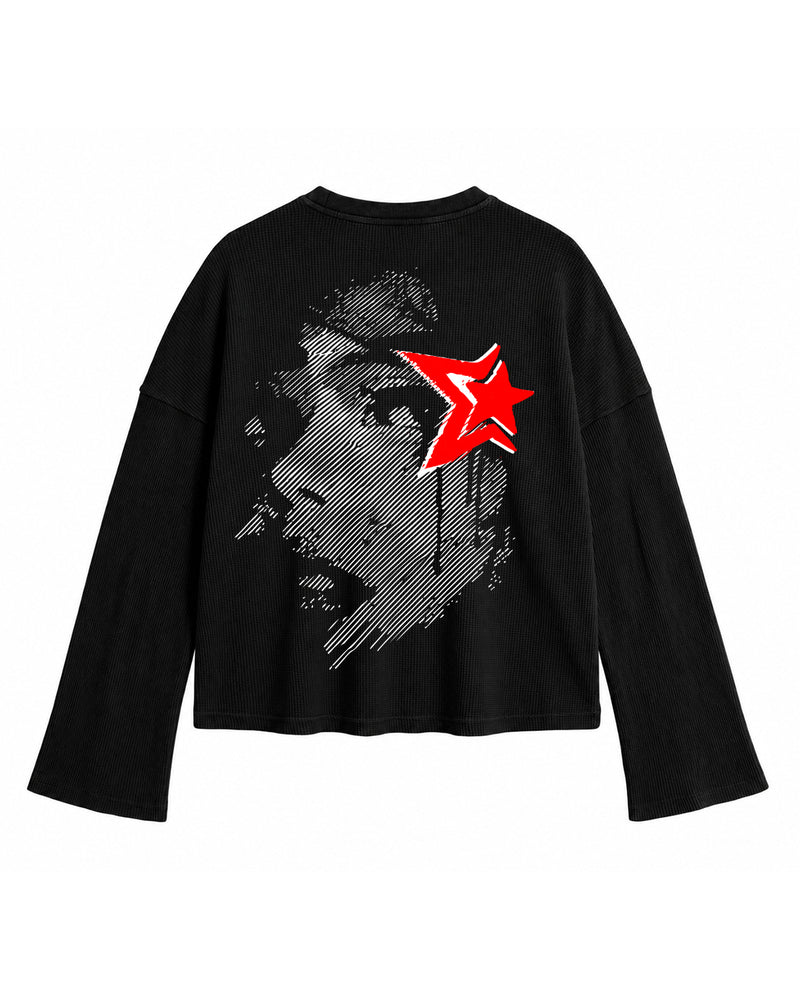 Savage Waffle Knit Oversized Tee