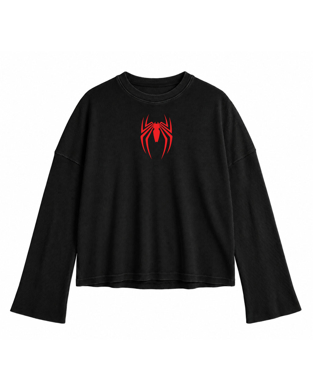 Spider Waffle Knit Oversized Tee