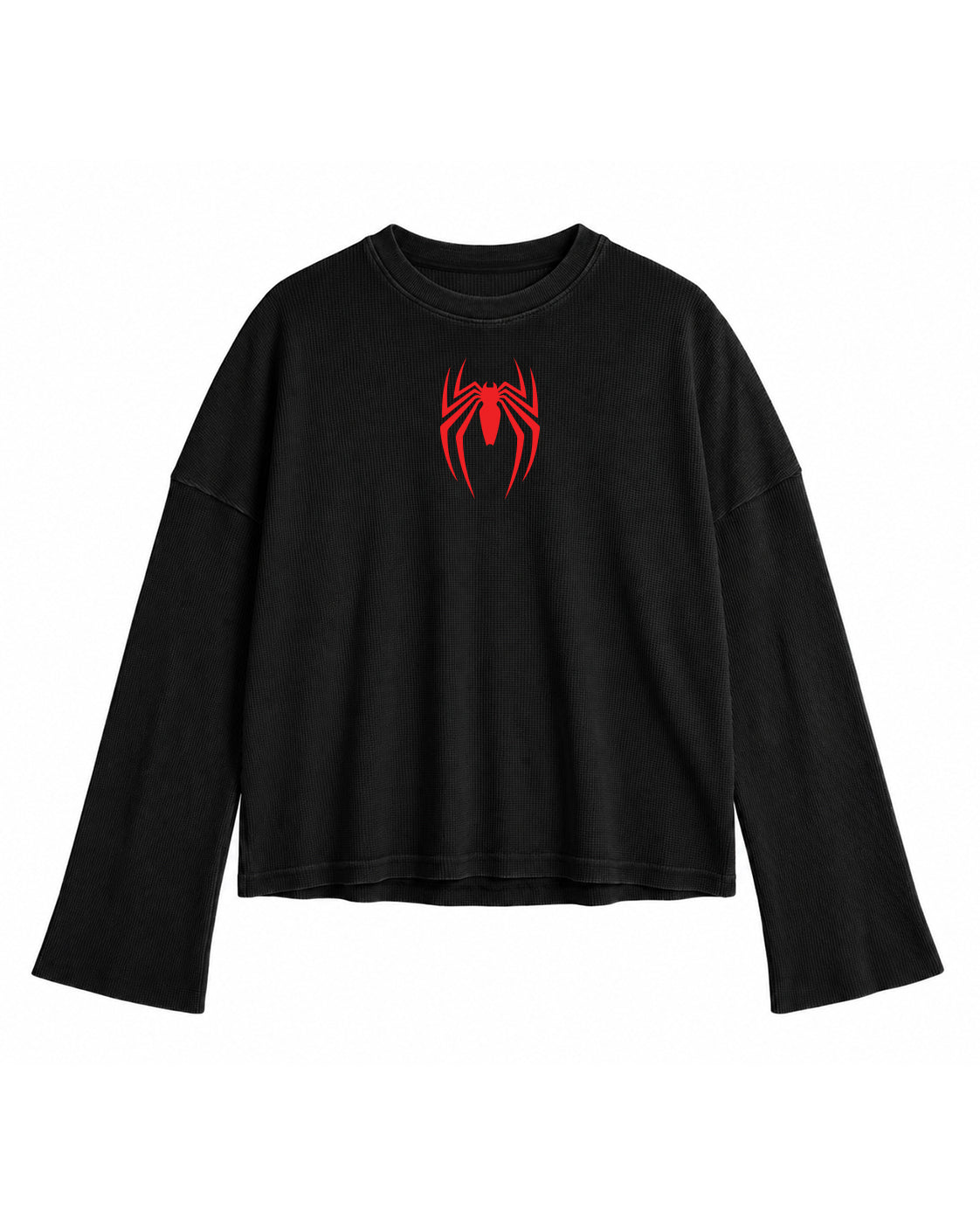 Spider Waffle Knit Oversized Tee