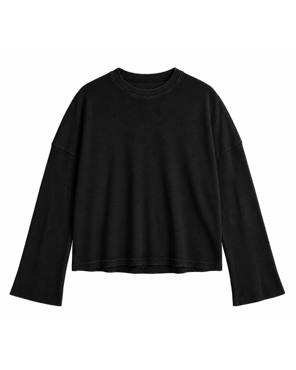 Plain Oversized Waffle Tee